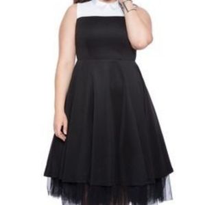 Eloquii Collared Tulle Dress